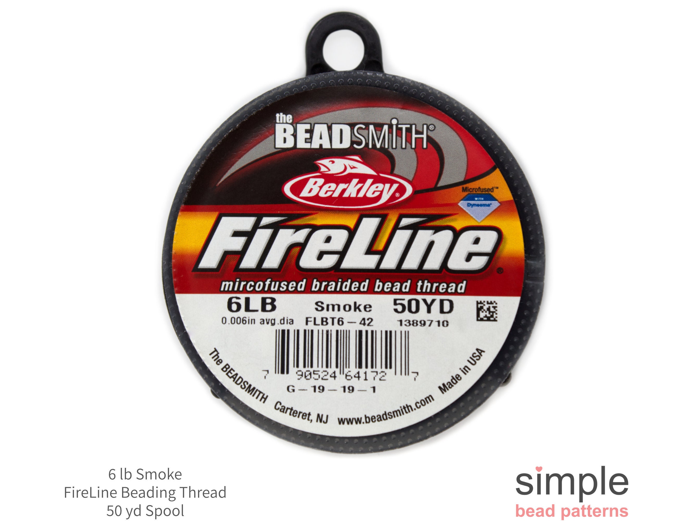 6 LB Smoke Fireline Beading Thread 50 Yds, Fireline Smoke 6lb Beading Thread  Berkley Fireline for Beading, Best Beading Thread, S-00007 