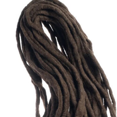 Wool Dreadlocks Dark Brown Natural Custom Wool Dreads Double Etsy
