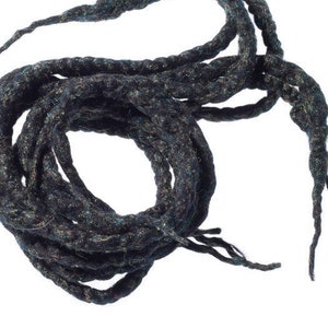 Wolle Dreadlocks schwarz glitzer gewickelt custom Wool Dreads- Double Ended Roving Art Haarverlängerung Kit