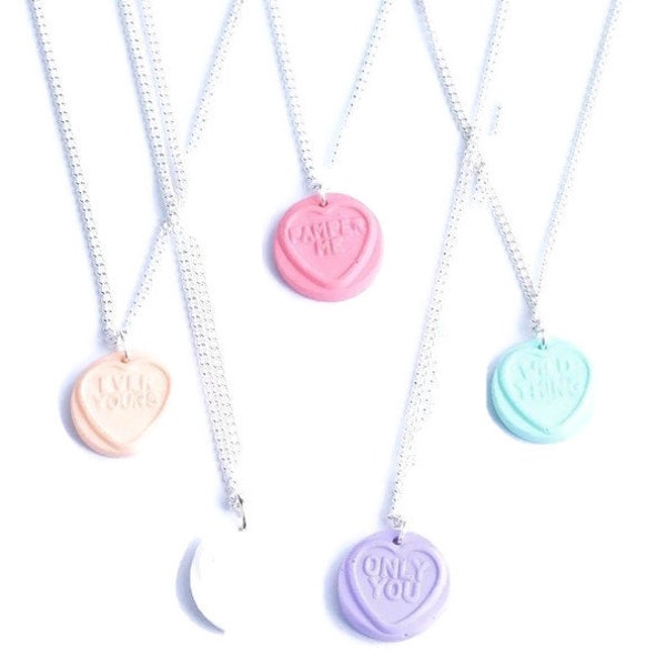 Love Heart sweet collier - fimo candy food rétro rockabilly kitsch bijoux