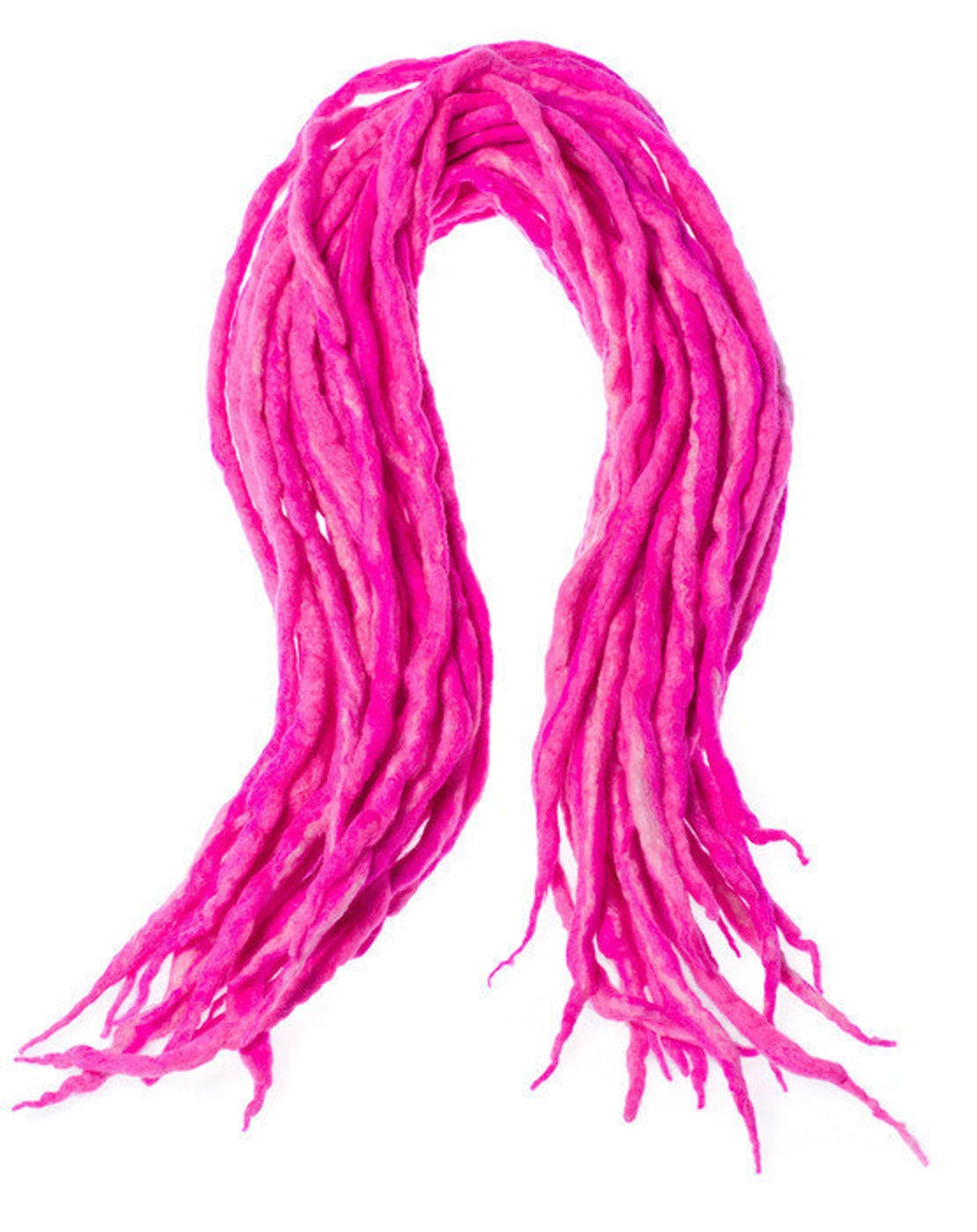 Wool Dreadlocks Baby Pink Blend Custom Wool Dreads Double Ended Roving