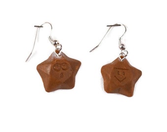 Milky Way Magic Stars boucles d’oreilles en chocolat - fimo food rétro rockabilly kitsch bijoux