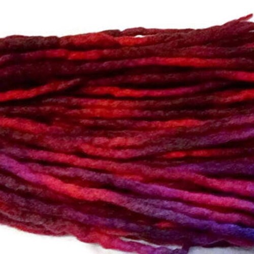 Wool Dreadlocks Red Space Dyed Custom Wool Dreads Double Etsy
