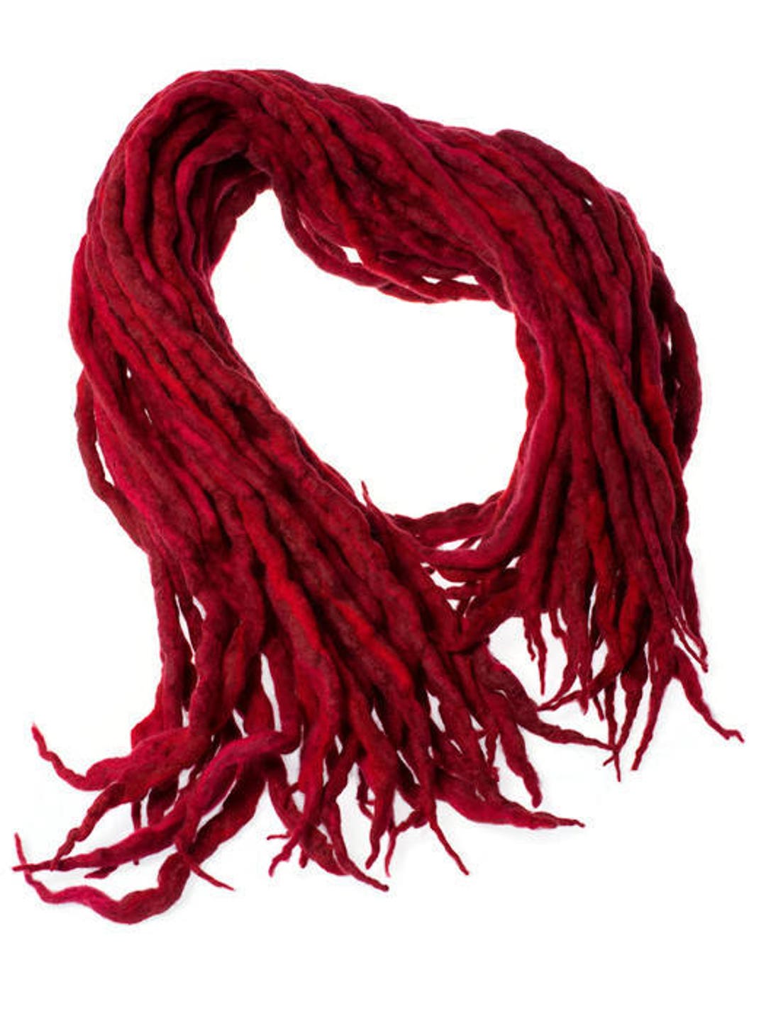 Wool Dreadlocks Dark Red Blend Custom Wool Dreads Double Ended Roving