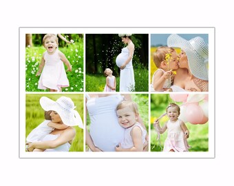 6 x 8 digital photo collage templates design 2 etsy