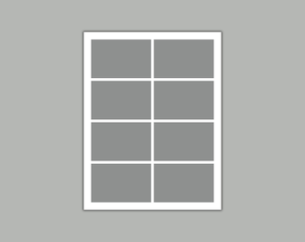 8 Foto-Collage-Vorlage: Einfaches Gitter, 8,5x11 PSD (Digitaler Download)