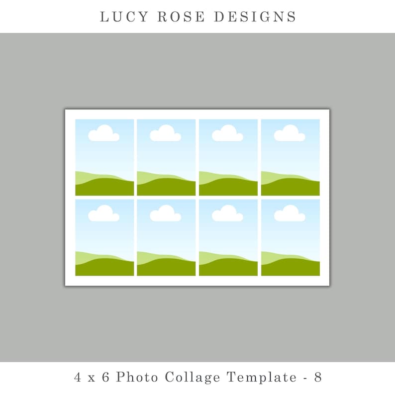 4 X 6 Canva Template, Photo Collage Template Etsy