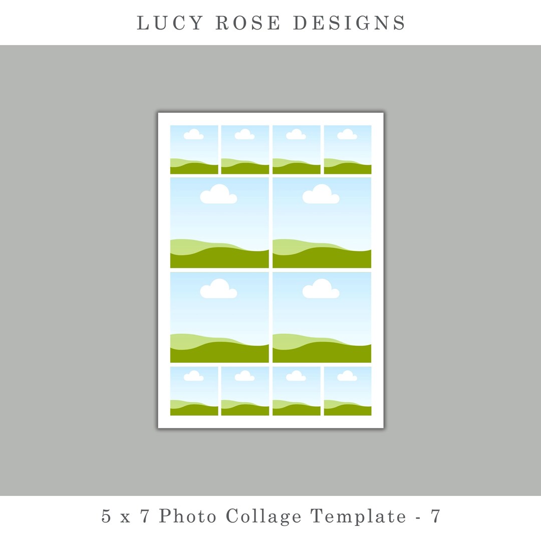 5 X 7 Canva Template, Photo Collage Template - Etsy