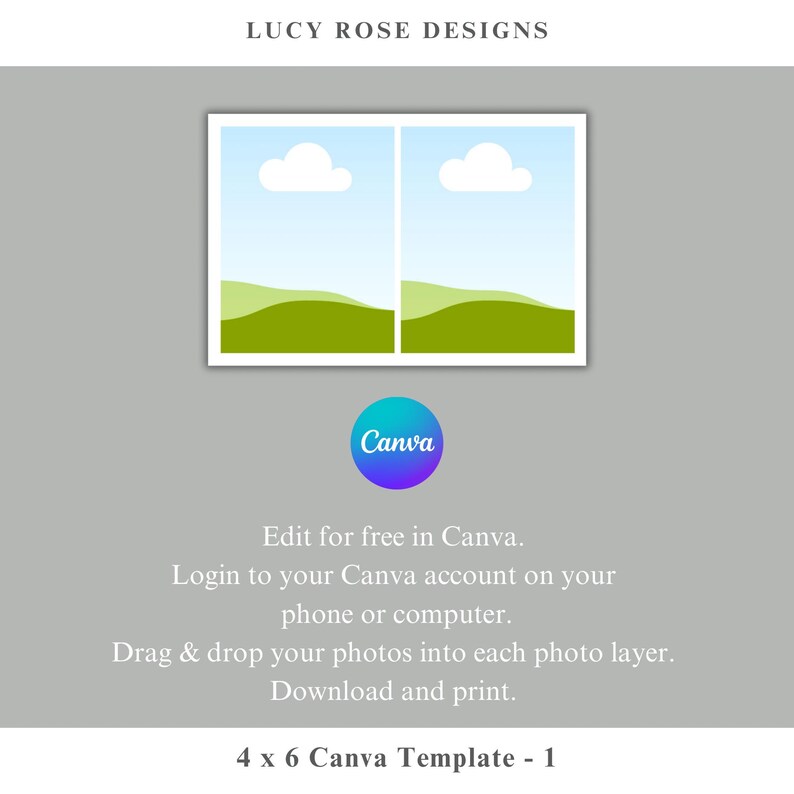 4 X 6 Canva Template, Photo Collage Etsy