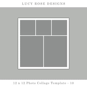 12 x 12 PSD Template, Photo Collage Template