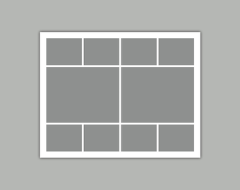 11 x 14 PSD Template, Photo Collage Template
