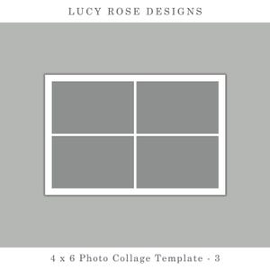 4 x 6 PSD Template, Photo Collage Template