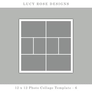 12 x 12 PSD Template, Photo Collage Template