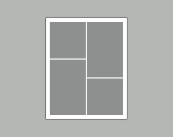 8 x 10 PSD Template, Photo Collage Template