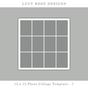12 x 12 PSD Template, Photo Collage Template
