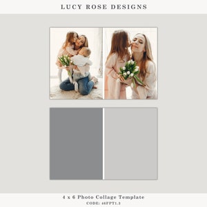 4 x 6 Photo Collage, Wall Art, Photoshop Template
