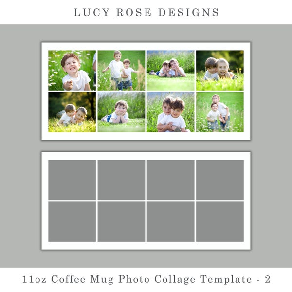 Coffee Mug, 11oz, Photoshop, Photo Collage, Template