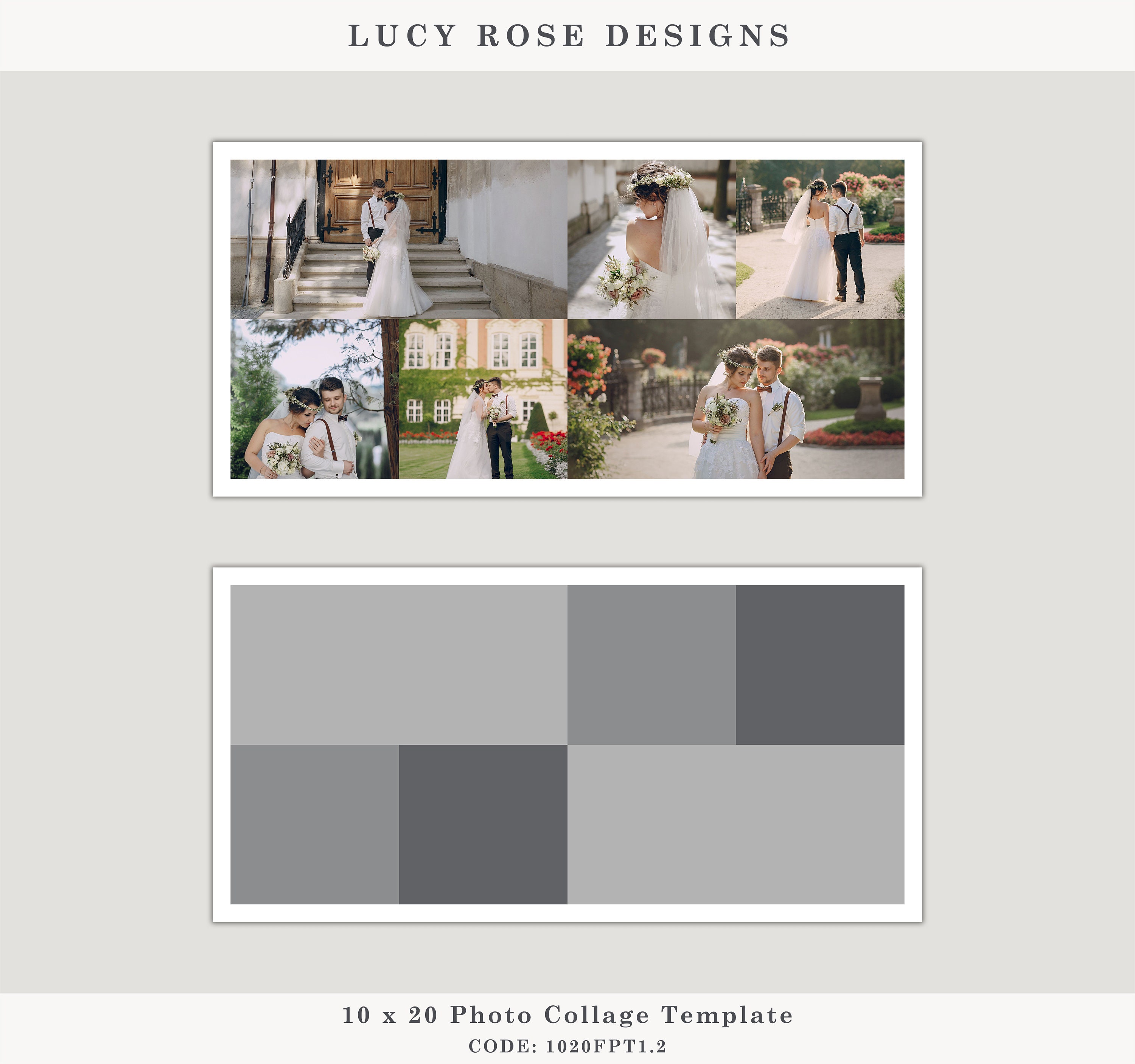 10 X 20 Photo Collage Wall Art Template Etsy UK