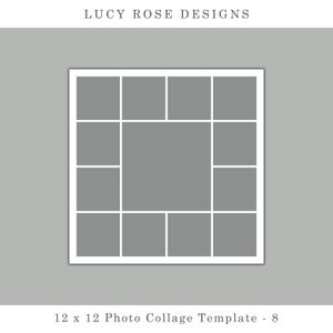 12 x 12 PSD Template, Photo Collage Template