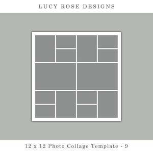 12 x 12 PSD Template, Photo Collage Template
