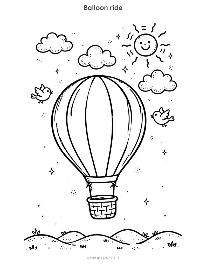Simple Backyard Coloring Pages Toddler Coloring Pages Printable, 20 Big Scenes in a Hand Drawn Style ...