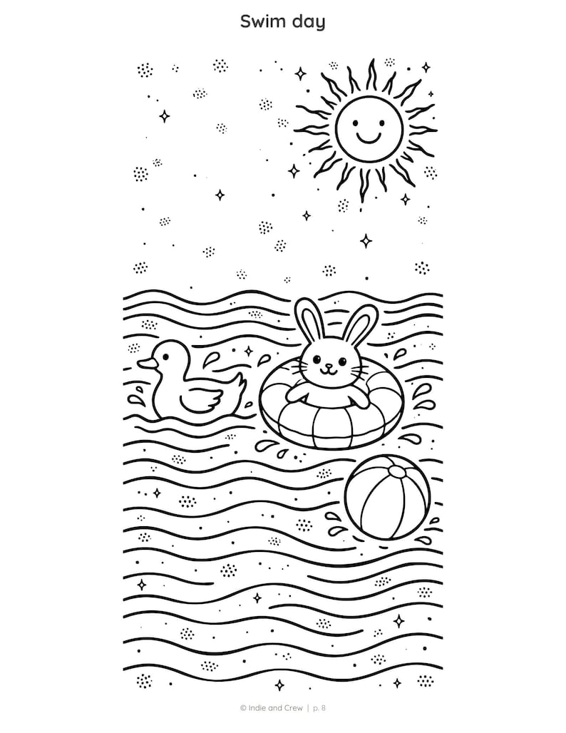 Simple Backyard Coloring Pages Toddler Coloring Pages Printable, 20 Big Scenes in a Hand Drawn Style ...