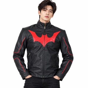 Batman Beyond Leather Jacket for Men, Superhero Cosplay Costume, Stylish Leather Outerwear