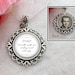 Photo Bouquet Memorial Charm, Memorial Charm for Bride, Double Sided Wedding Charm, Bridal Charm Custom Photo & Text, Walk with me Dad