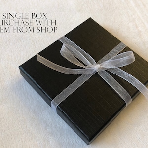 Small Black Gift Box, Plus Shredded Tissue, Jewellery Box, Bridesmaid Gift,  Bride Gift Box, Black Luxury Gift Box, Wedding Favour Gift Box 