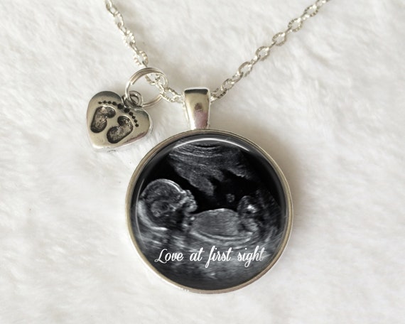 Collier pendentif SONOGRAMME et prénom pour bébé Faire-part de grossesse  Bijoux à ultrasons Bijoux pour bébé Future maman Cadeau personnalisé -   Canada