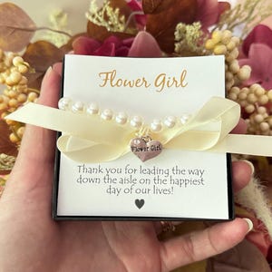 Bracelet de demoiselle d'honneur, cadeau pour demoiselle d'honneur, cadeau de demoiselle d'honneur, carte de demoiselle d'honneur, bracelet de perles pour demoiselle d'honneur, breloque de demoiselle d'honneur