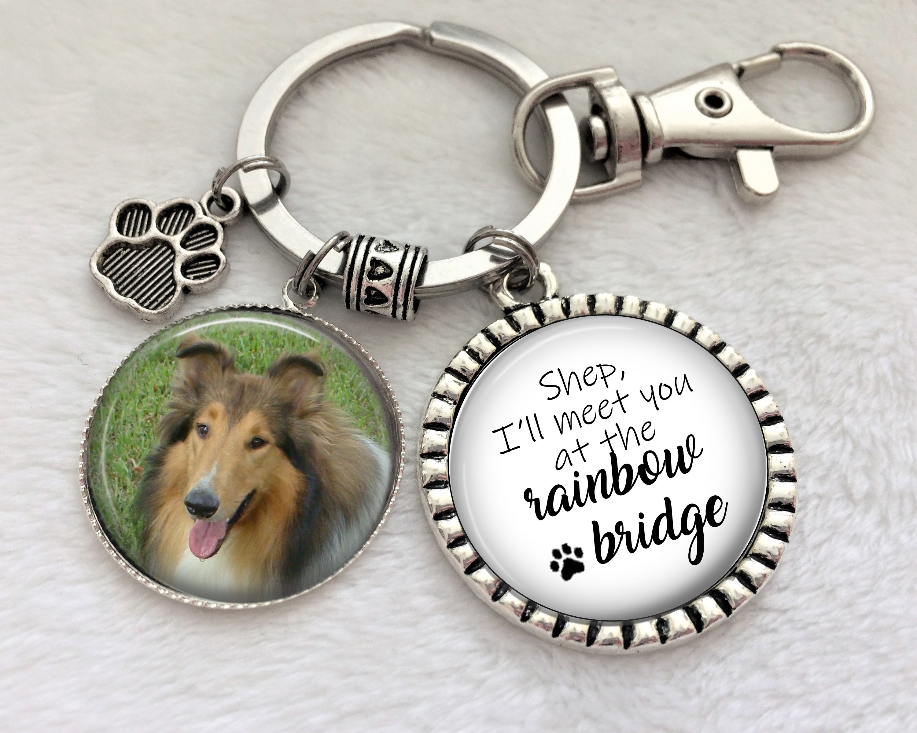 Dog memorial best sale keychain