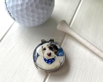 Custom Photo Golf Ball Marker with Hat Clip: Personalized Golf Gift