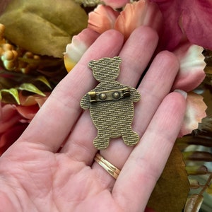 Ring Bearer Gift, Personalized Pin for Ring Bearer, Groom's Attendant Boutonniere Pin, Teddy Bear Pin, Ring Security Pin, Bridal Party Gift image 4