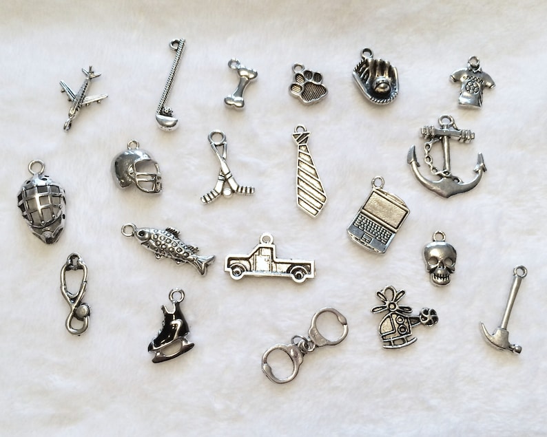 Add a CHARM or BEADS, Additional Charms, Rhinestone Charms, Silver Charms Heart Apple Friends etc. image 6