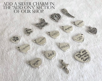 Add a CHARM or BEADS, Additional Charms, Rhinestone Charms, Silver Charms Heart Apple Friends etc.