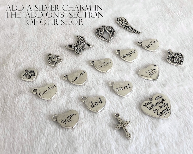 Add a CHARM or BEADS, Additional Charms, Rhinestone Charms, Silver Charms Heart Apple Friends etc. image 1