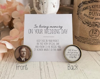 Personalized Memorial Pocket Charm: Double Sided Photo Keepsake