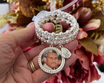 Rhinestone Bridal Bouquet Charm, Memorial Wedding Keepsake, Bridal Shower Gift