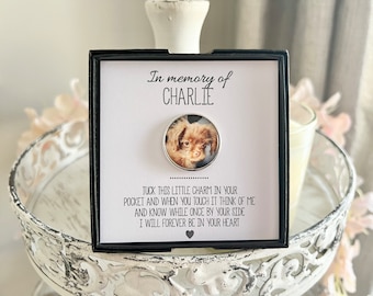 Pocket Charm, Pet Memorial Pocket Coin, Memorial Charm, Pocket Token, Verlies van Pet Pocket Coin, Aangepaste sympathie aandenken, Pocket Memory