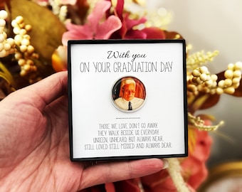 Graduation Memorial Photo Lapel Pin: Personalized Keepsake Gift