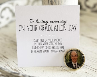 Graduation Memorial Photo Pocket Charm: Personalized Keepsake Gift