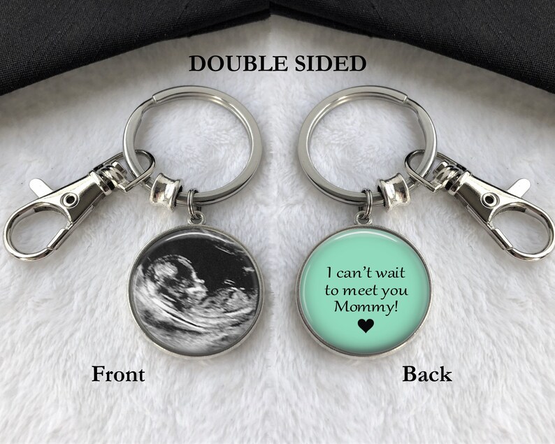 Baby's Sonogram Keychain for Expectant Father or Mother, Ultrasound Keychain, Pregnancy Gift, New Baby, Gift for New Dad & Mom image 3