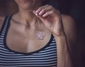 Hexagon Rose Quartz Pendant