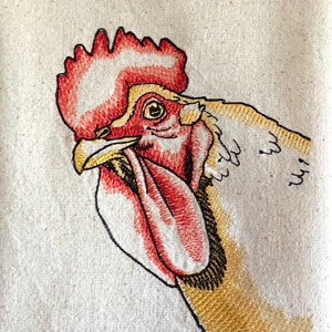 Dish Towel Nosy Chicken Embroidered Kitchen Towel