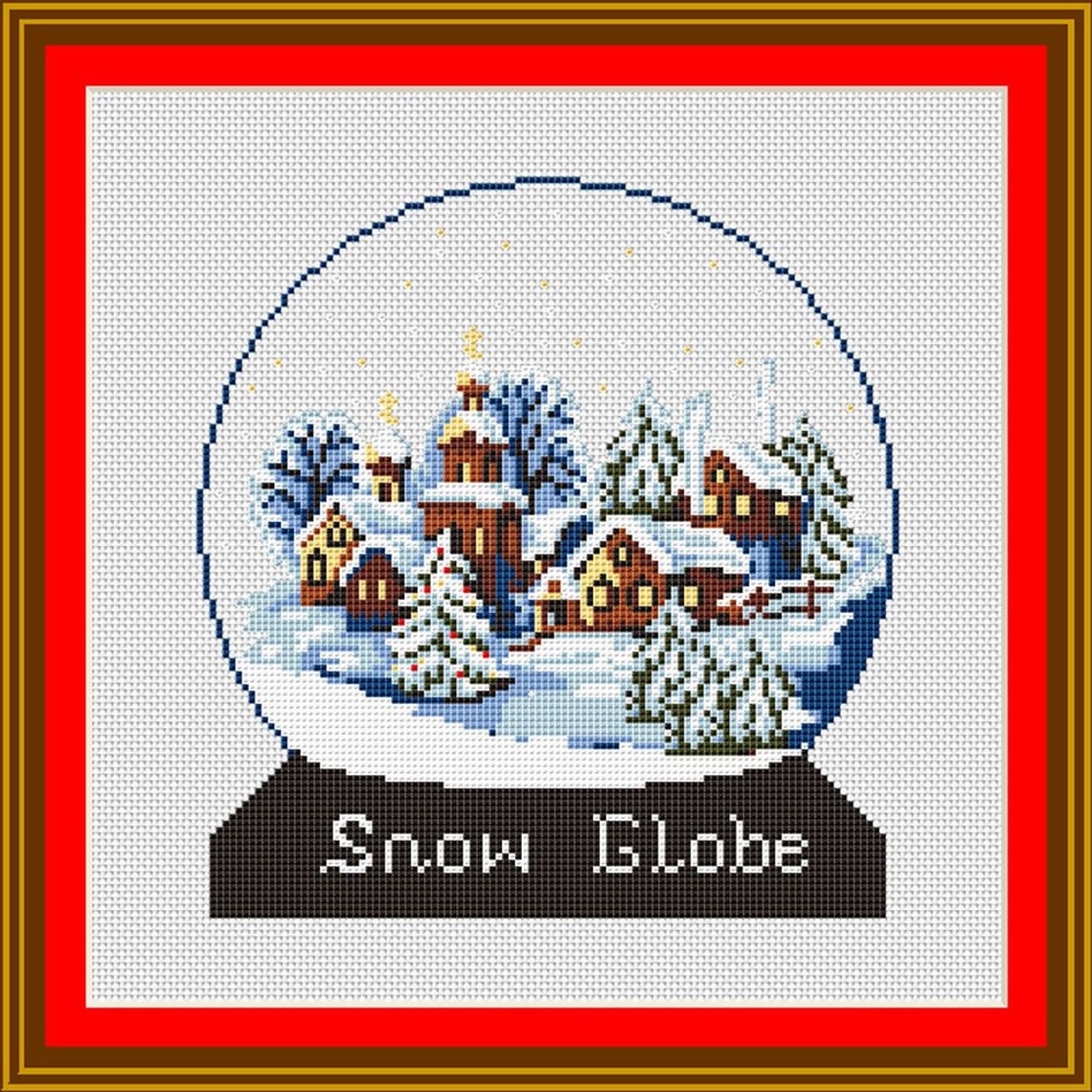 SNOW GLOBE is a New for This Christmas 14 Count Cross Stitch PDF ...