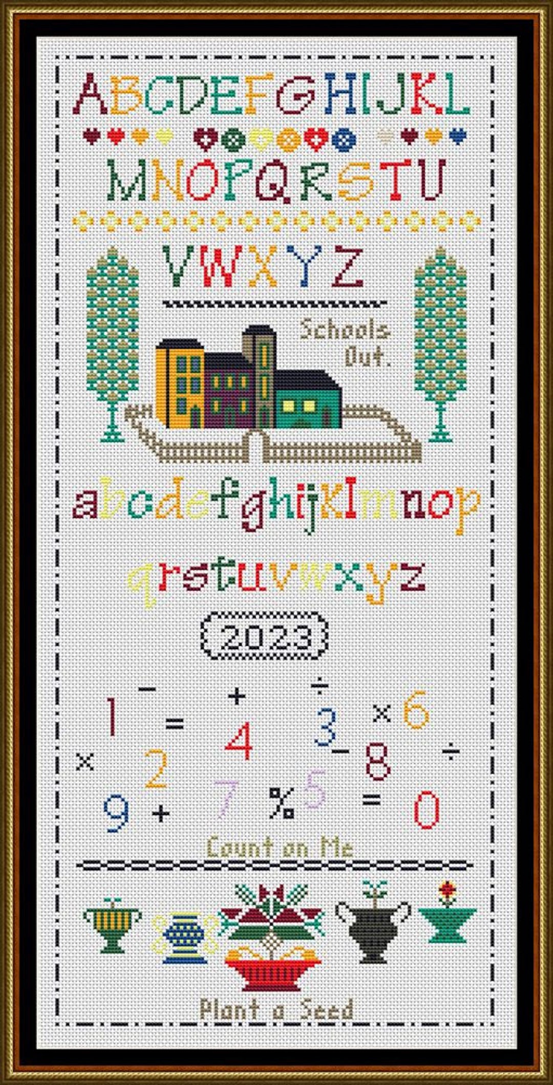 This Pattern is a Starter Sampler on 11 Count Aida Ideal for Beginners ...