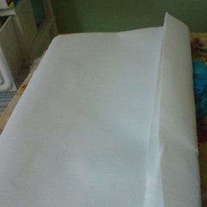 BARGAIN  WHITE 14ct Aida End of Roll  11&quot;x 58&quot; (approx )  for Dmc. Anchor / Ariadna threads