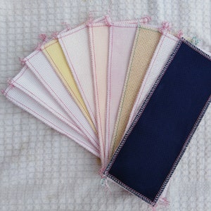 9 segnalibri grezzi EXTRA LARGE Zweigart da 14 ct 7,5 cm x 20 cm (3"X 8") per punto croce, ideali per creare segnalibri