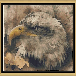 Diese amerikanische Ikone Weißkopfseeadler ist eine Kreuzstichvorlage mit 16 Stichen